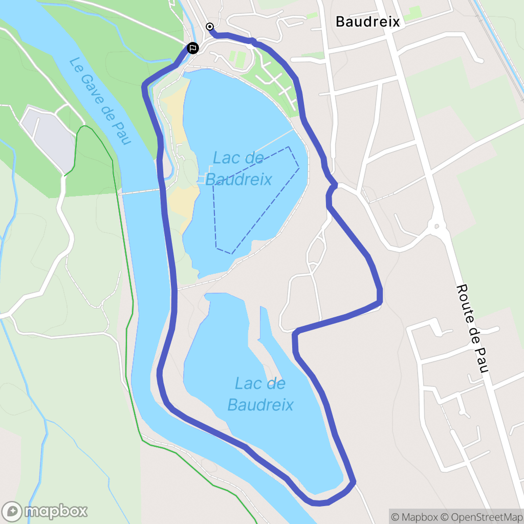 Baudreix : carte du parcours de randonnée - France