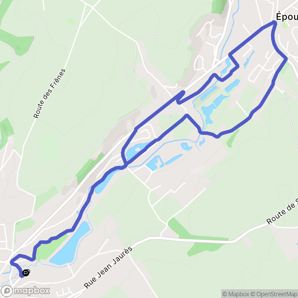 Montivilliers : carte du parcours de randonnée - France