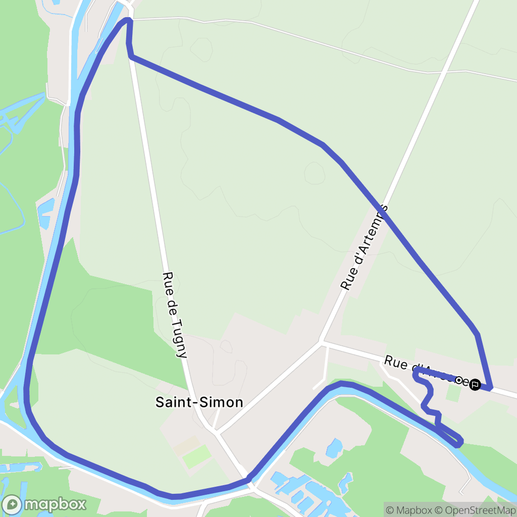 Saint-Simon : carte du parcours de randonnée - France