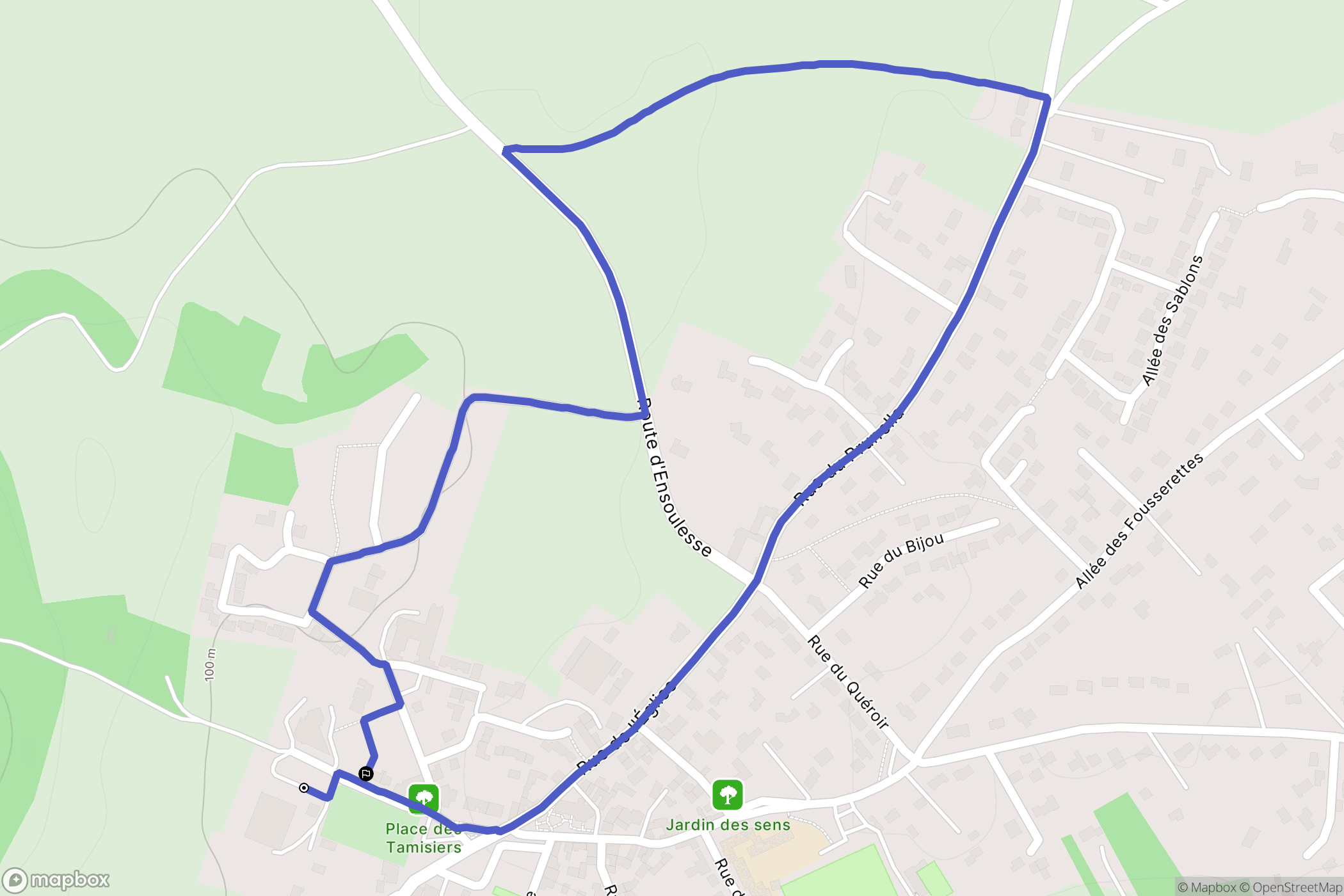 Montamisé : carte du parcours de randonnée - France