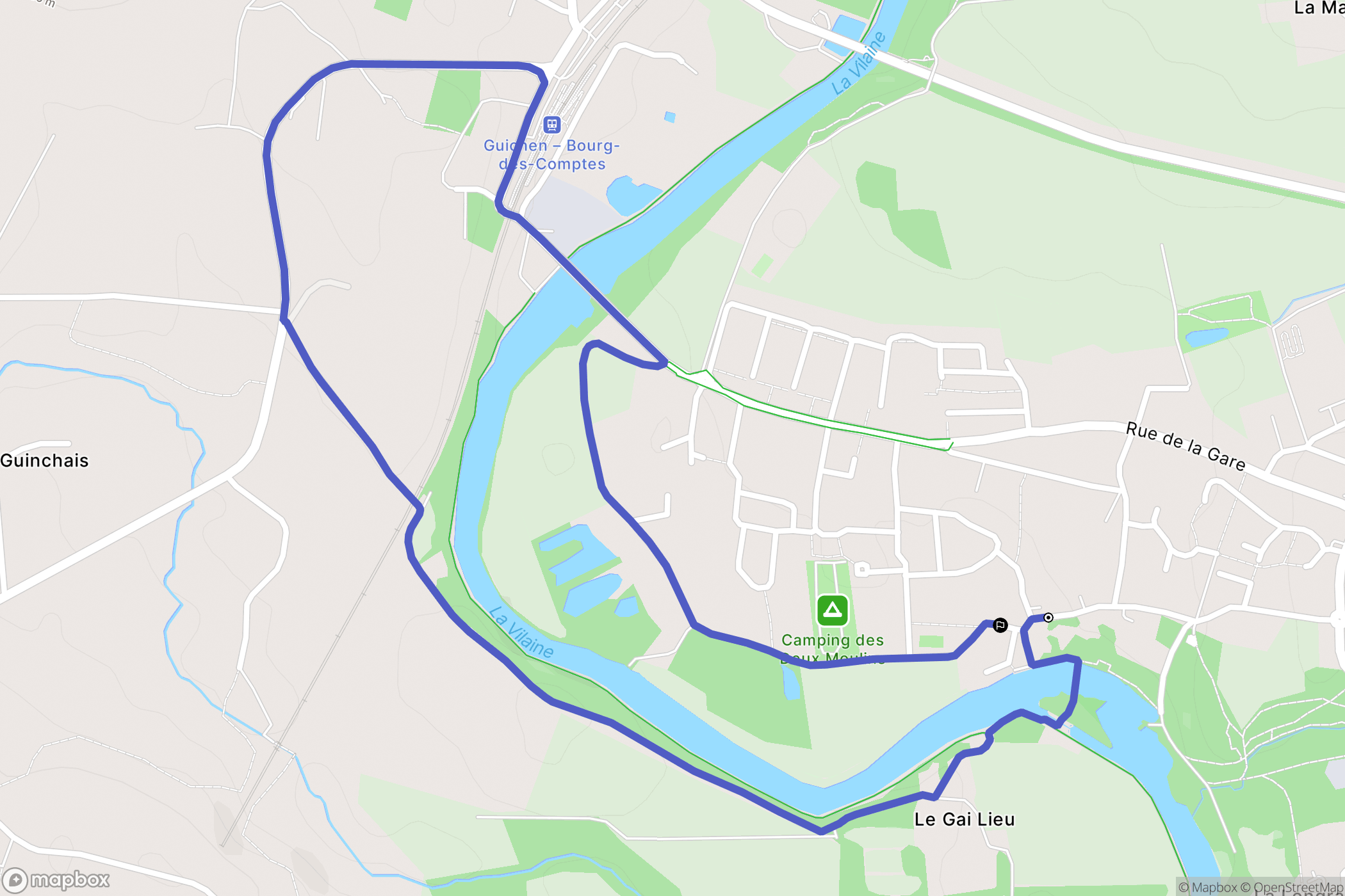 Bourg-des-Comptes : carte du parcours de randonnée - France