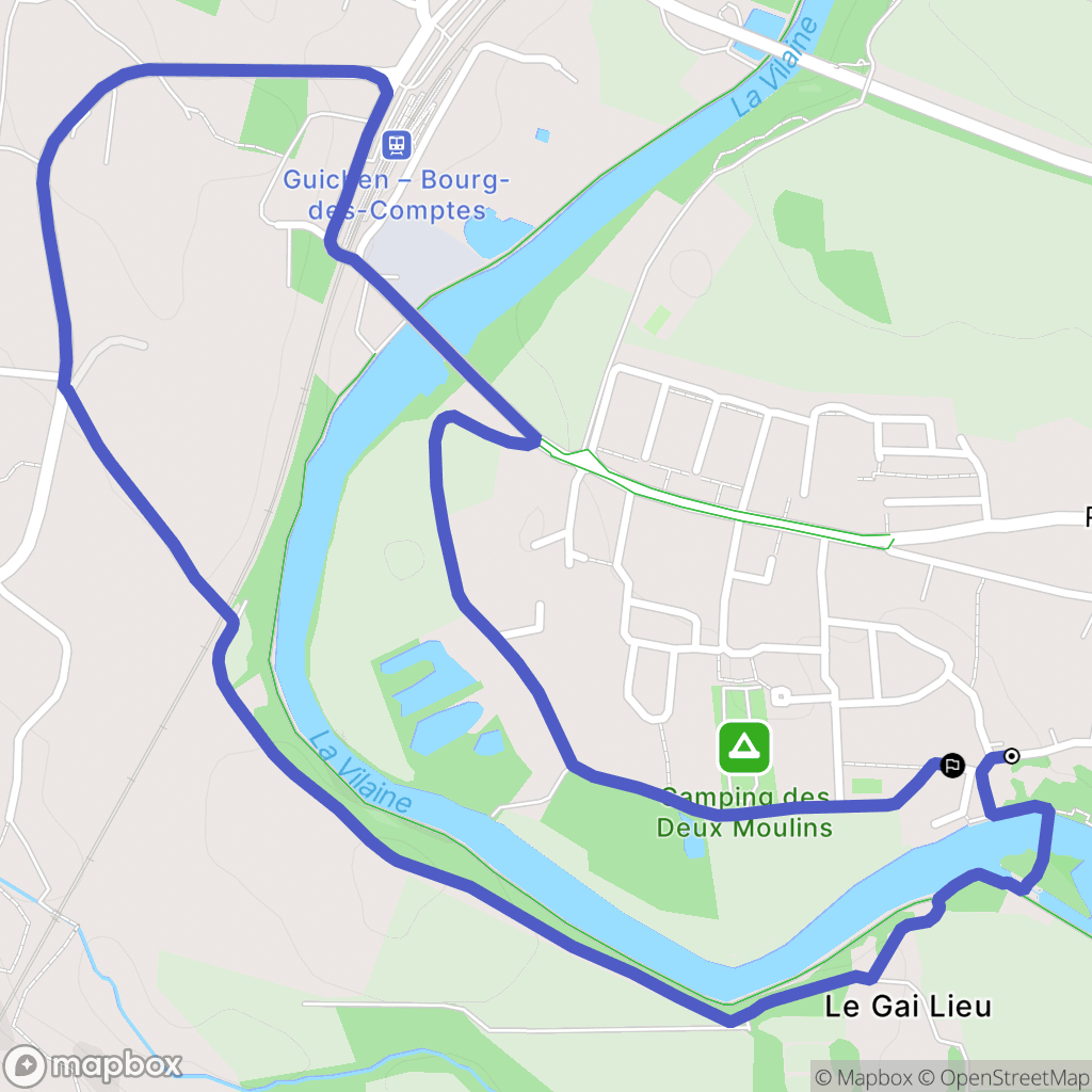 Bourg-des-Comptes : carte du parcours de randonnée - France