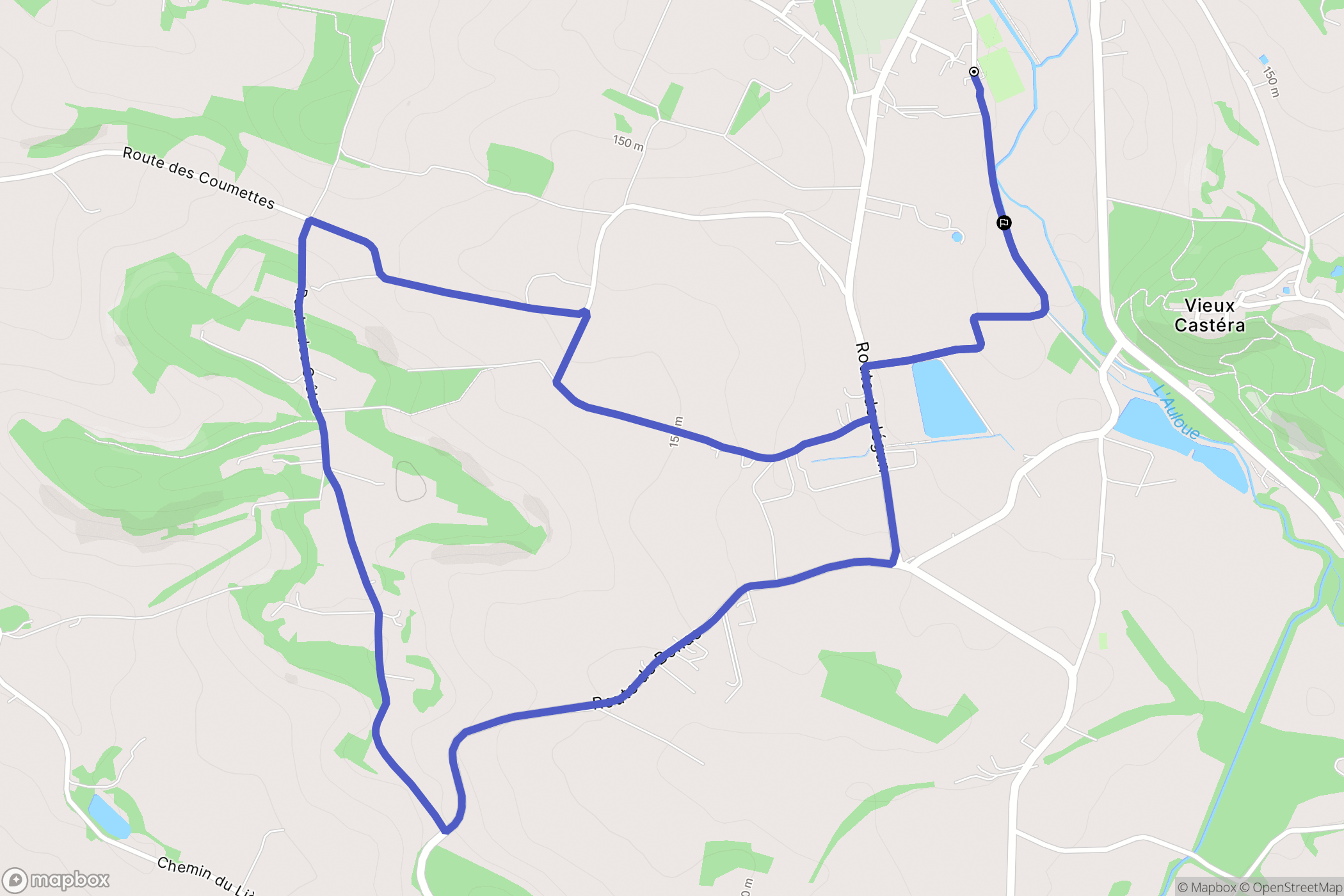 Castéra-Verduzan : carte du parcours de randonnée - France