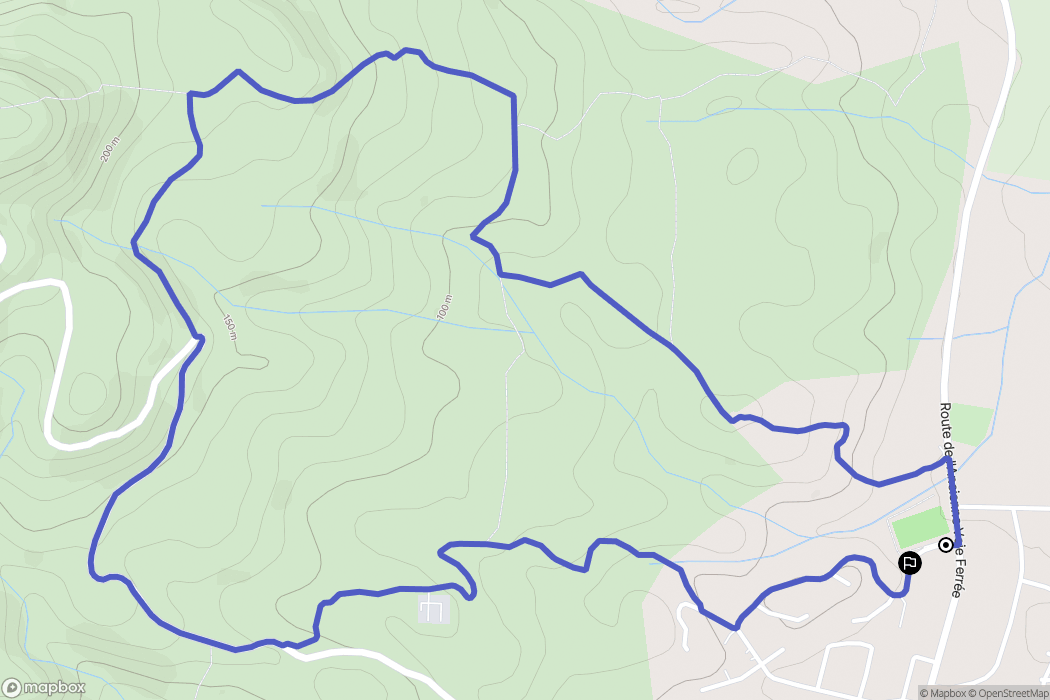 Ventiseri : carte du parcours de randonnée - France