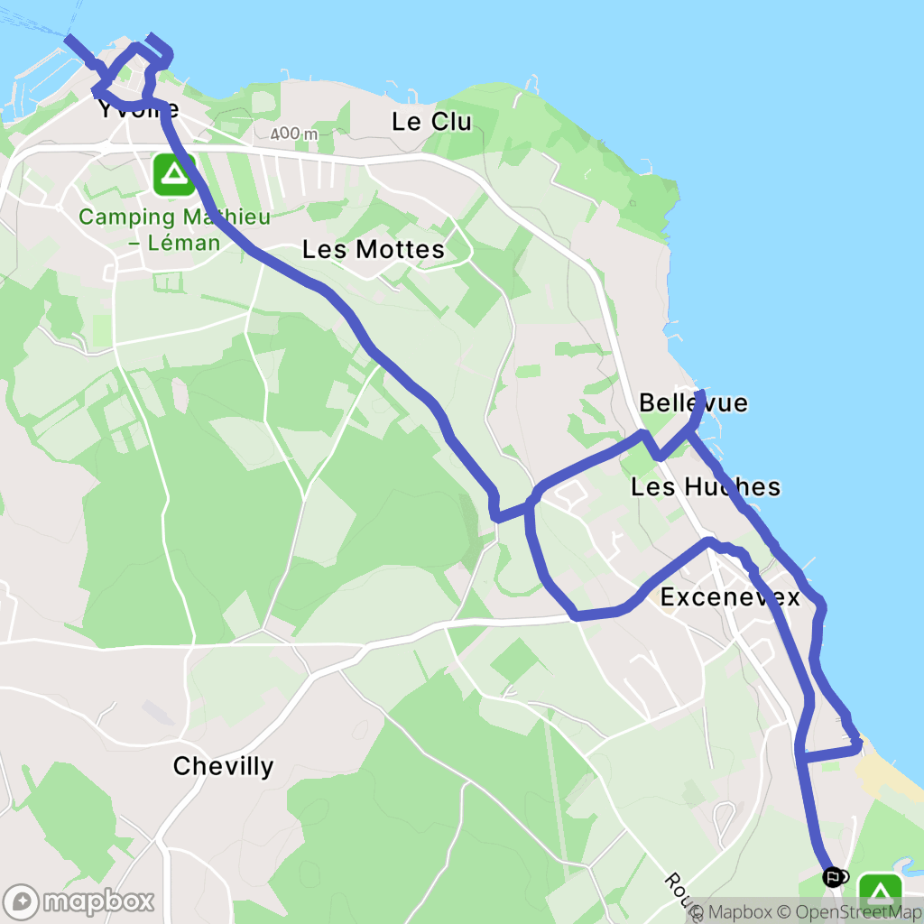 Excenevex : carte du parcours de randonnée - France