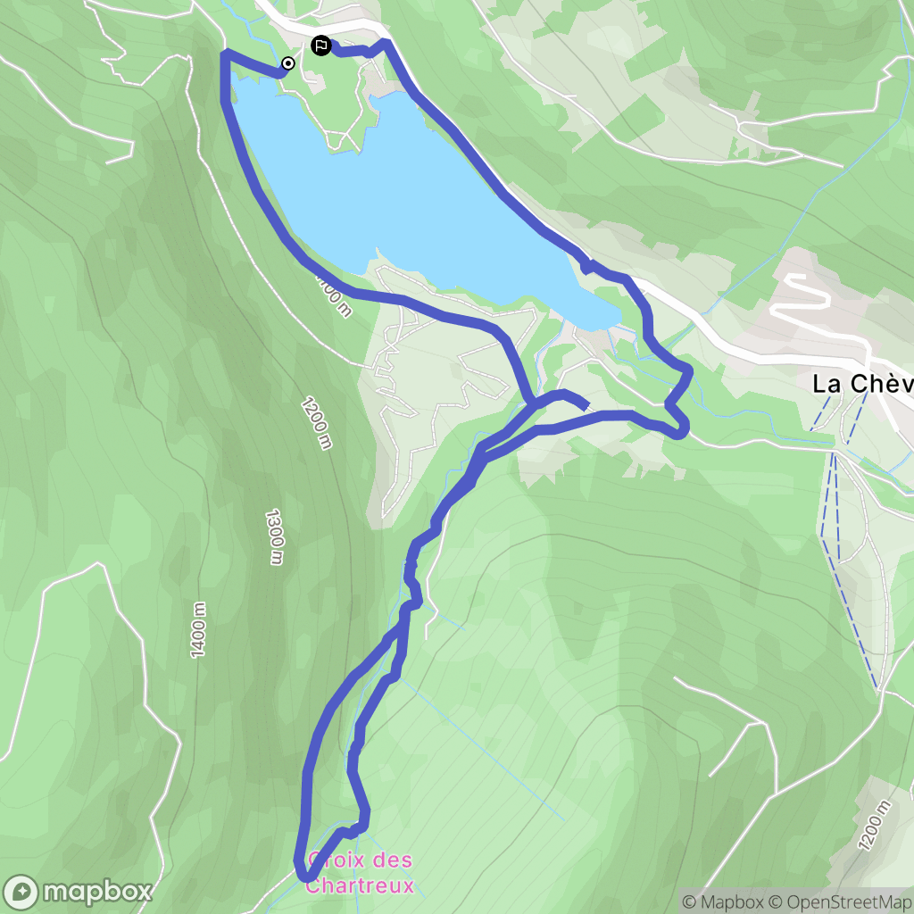 Bellevaux : carte du parcours de randonnée - France