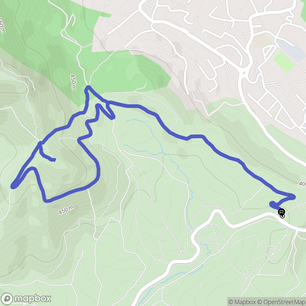 Peypin : carte du parcours de randonnée - France