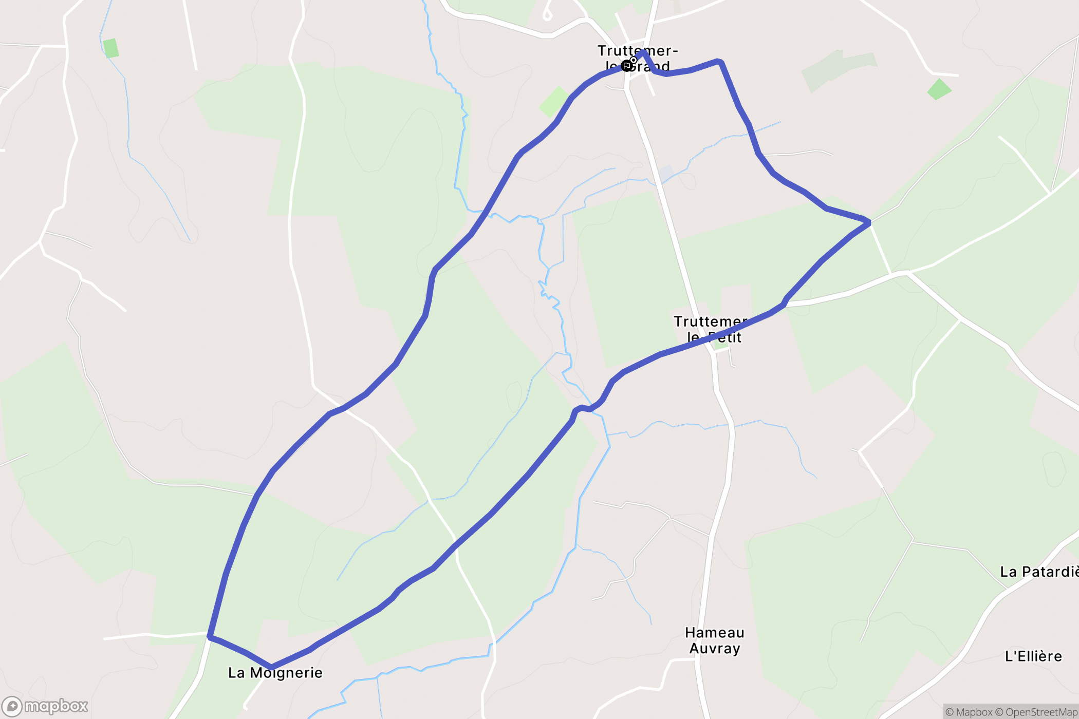 Vire Normandie : carte du parcours de randonnée - France