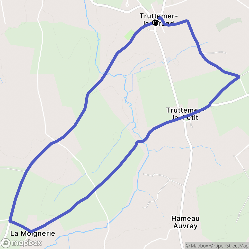 Vire Normandie : carte du parcours de randonnée - France
