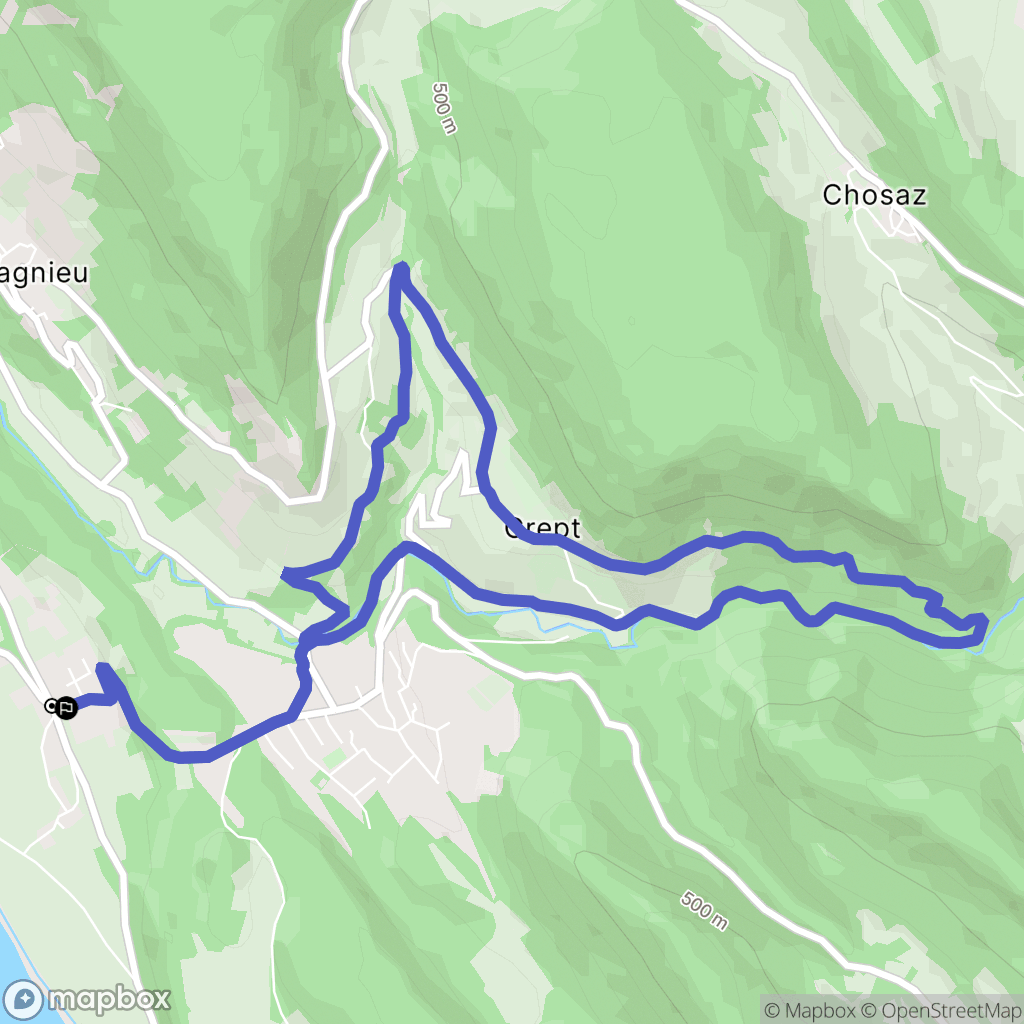 Briord : carte du parcours de randonnée - France
