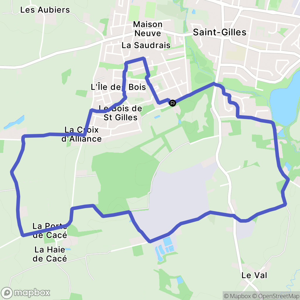 Saint-Gilles : carte du parcours de randonnée - France