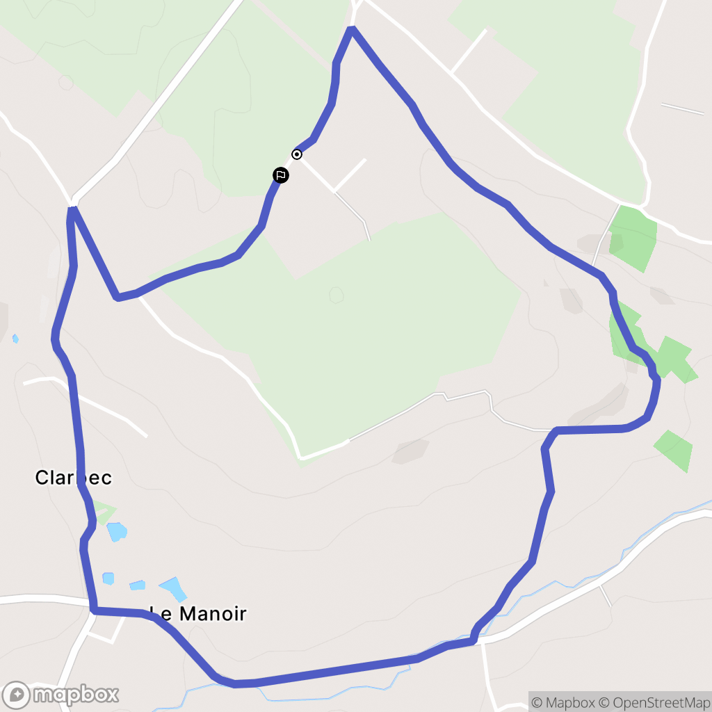 Clarbec : carte du parcours de randonnée - France