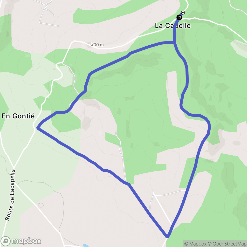 Damiatte : carte du parcours de randonnée - France