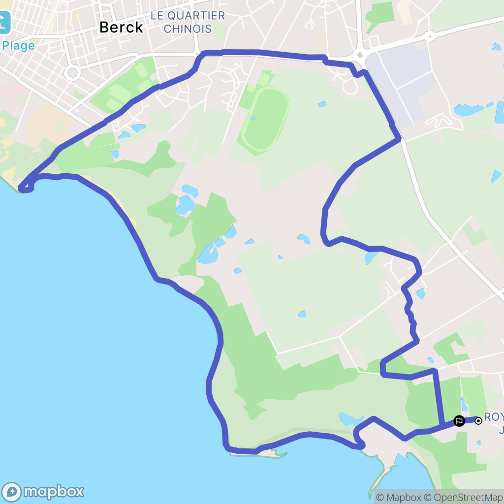 Groffliers : carte du parcours de randonnée - France