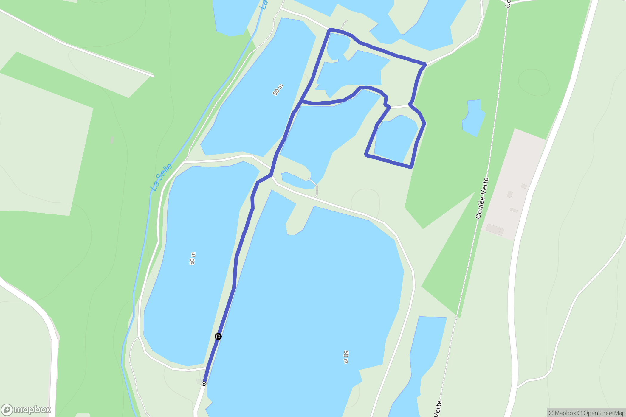 Conty : carte du parcours de randonnée - France