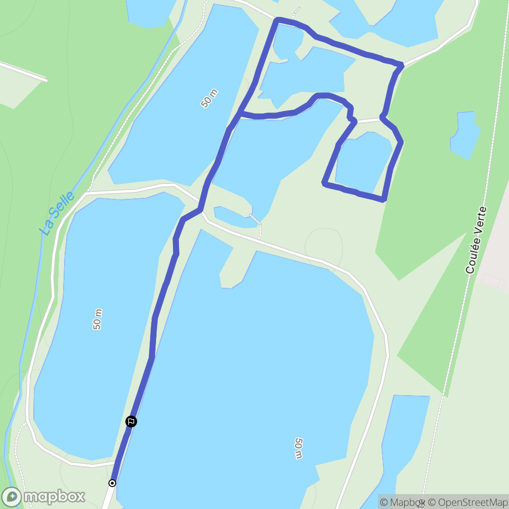 Conty : carte du parcours de randonnée - France