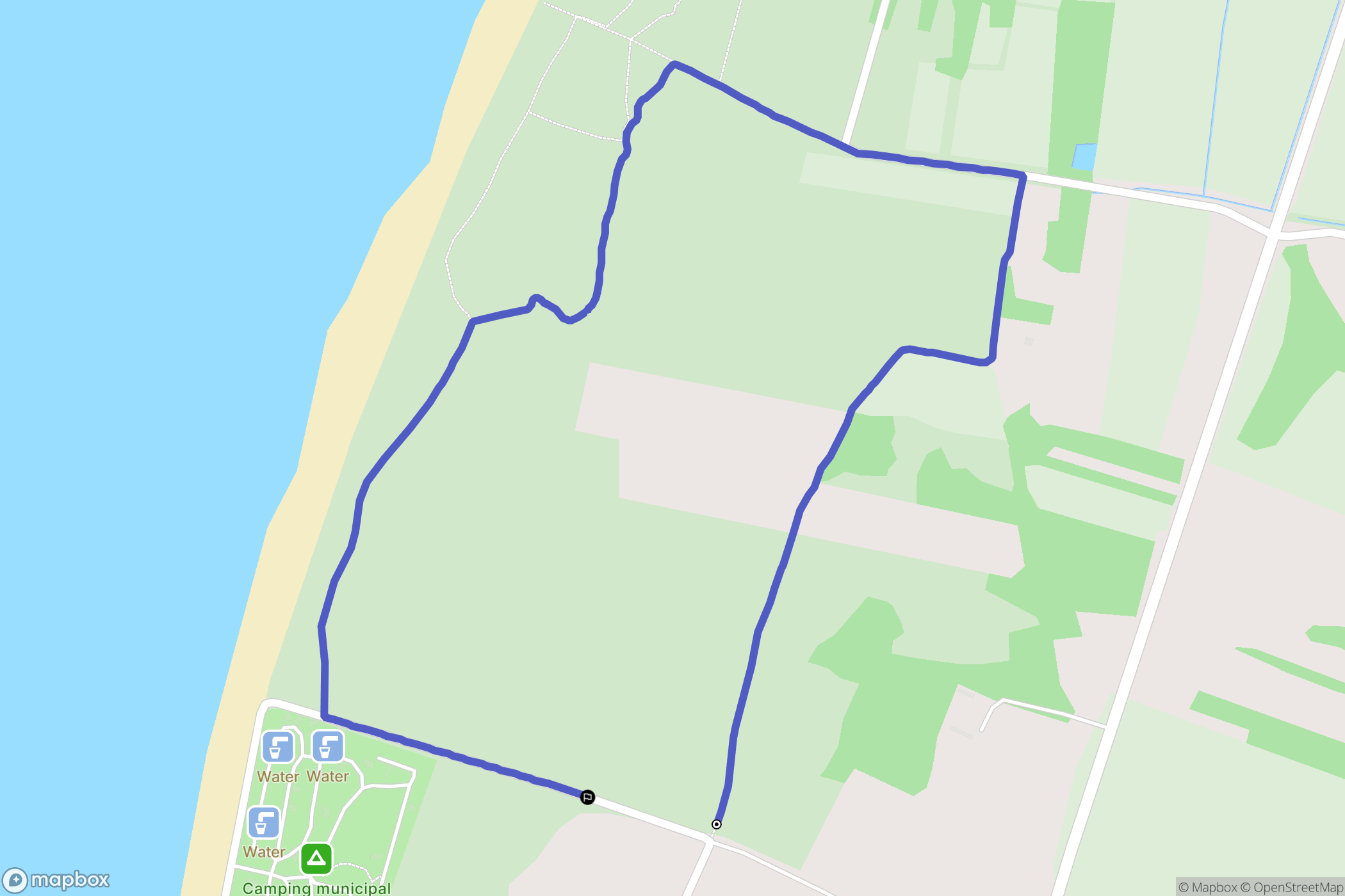 Gouville-sur-Mer : carte du parcours de randonnée - France