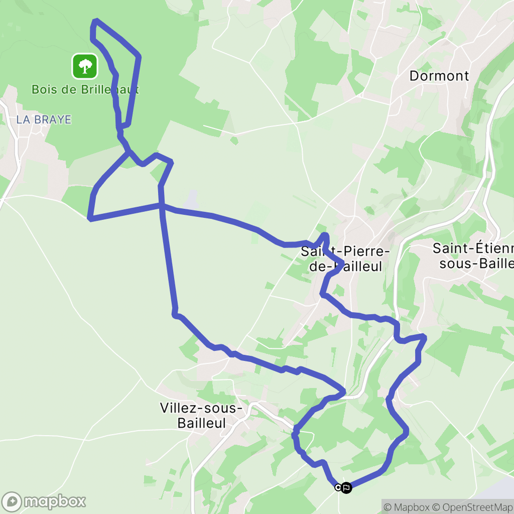 La Chapelle-Longueville : carte du parcours de randonnée - France