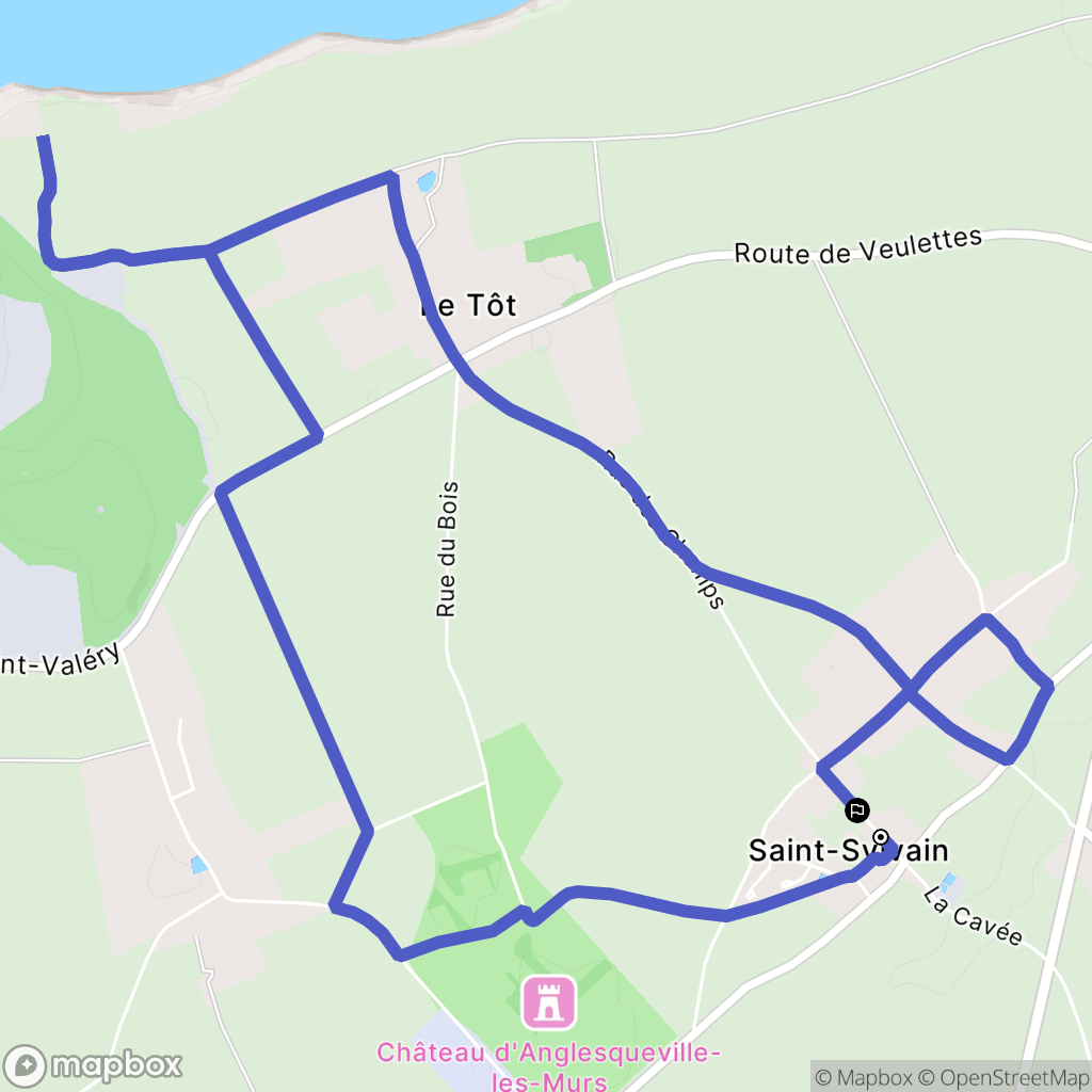 Saint-Sylvain : carte du parcours de randonnée - France