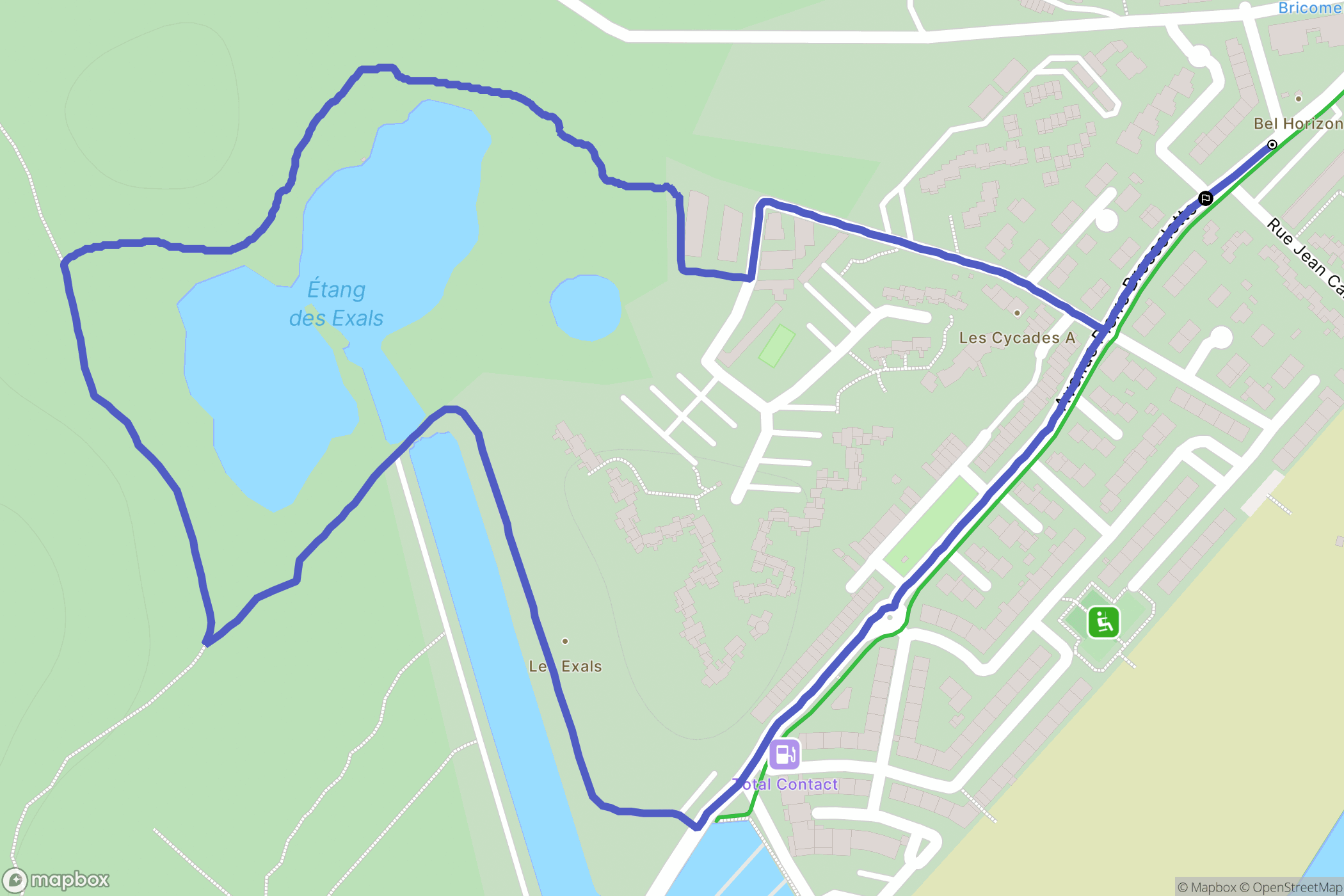 Fleury : carte du parcours de randonnée - France