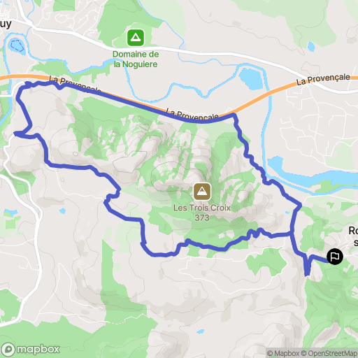 Roquebrune-sur-Argens : carte du parcours de randonnée - France