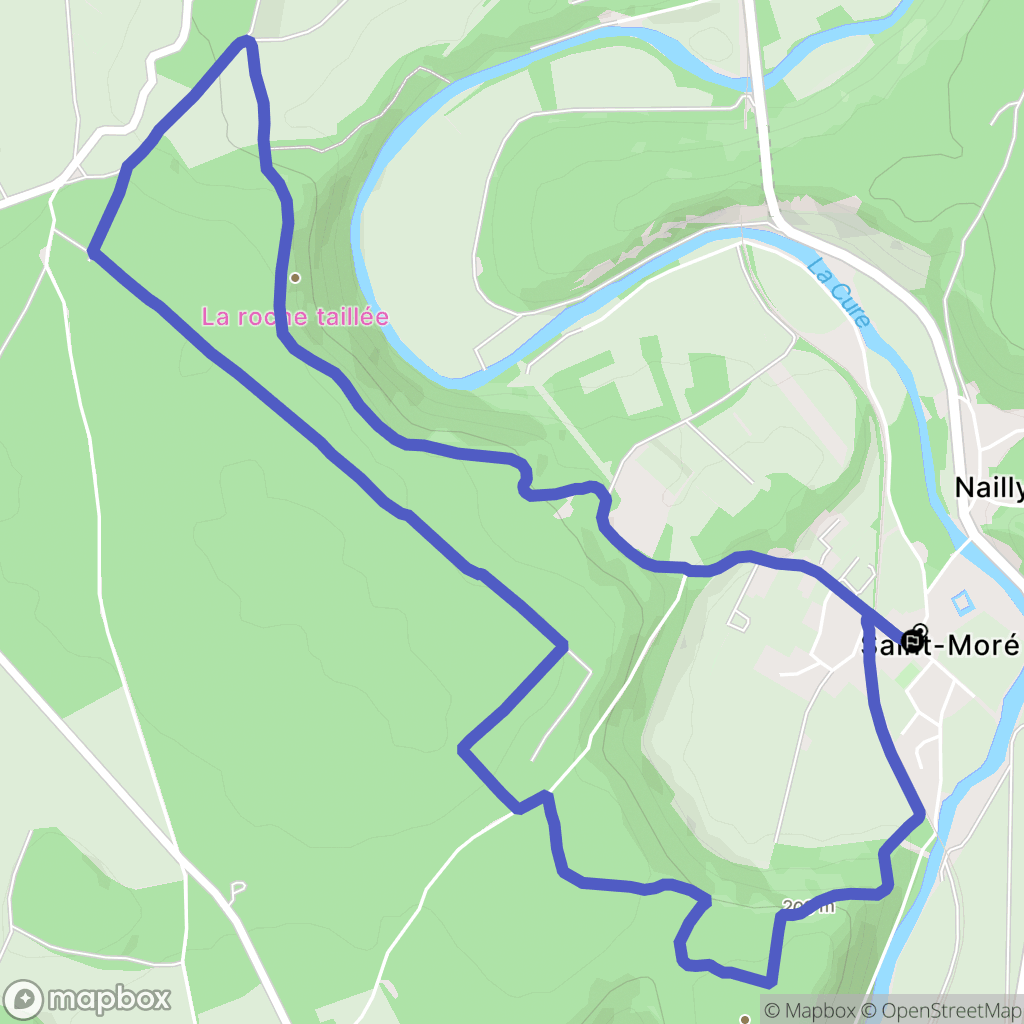Saint-Moré : carte du parcours de randonnée - France