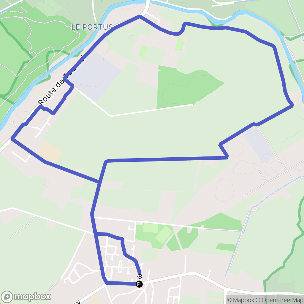 Douai : carte du parcours de randonnée - France