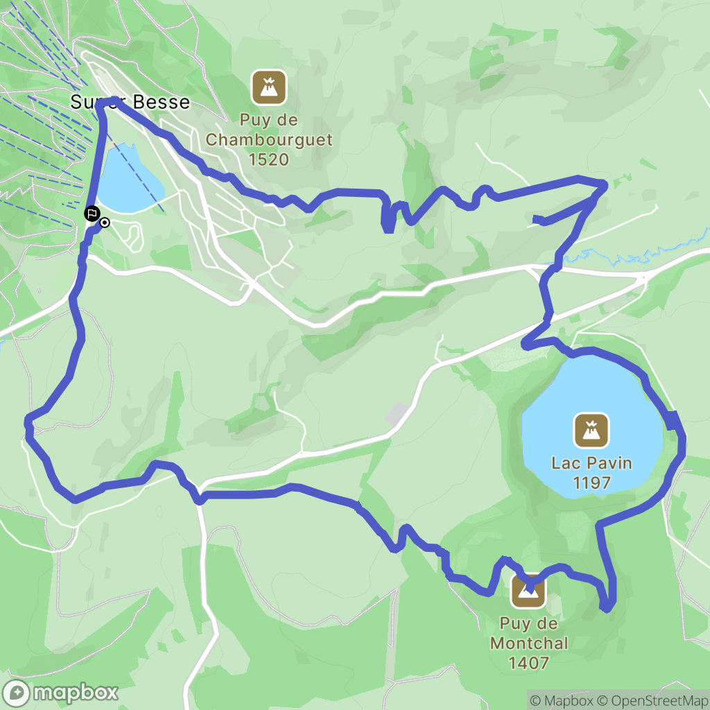 Besse-et-Saint-Anastaise : carte du parcours de randonnée - France