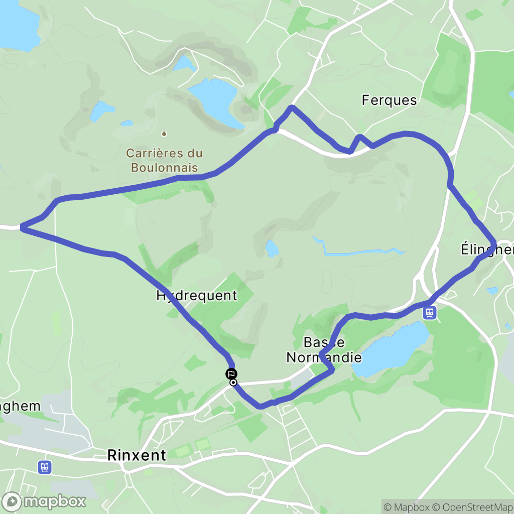 Rinxent : carte du parcours de randonnée - France