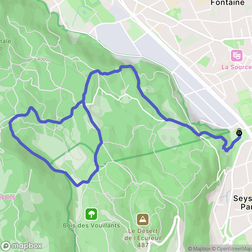 Seyssinet-Pariset : carte du parcours de randonnée - France