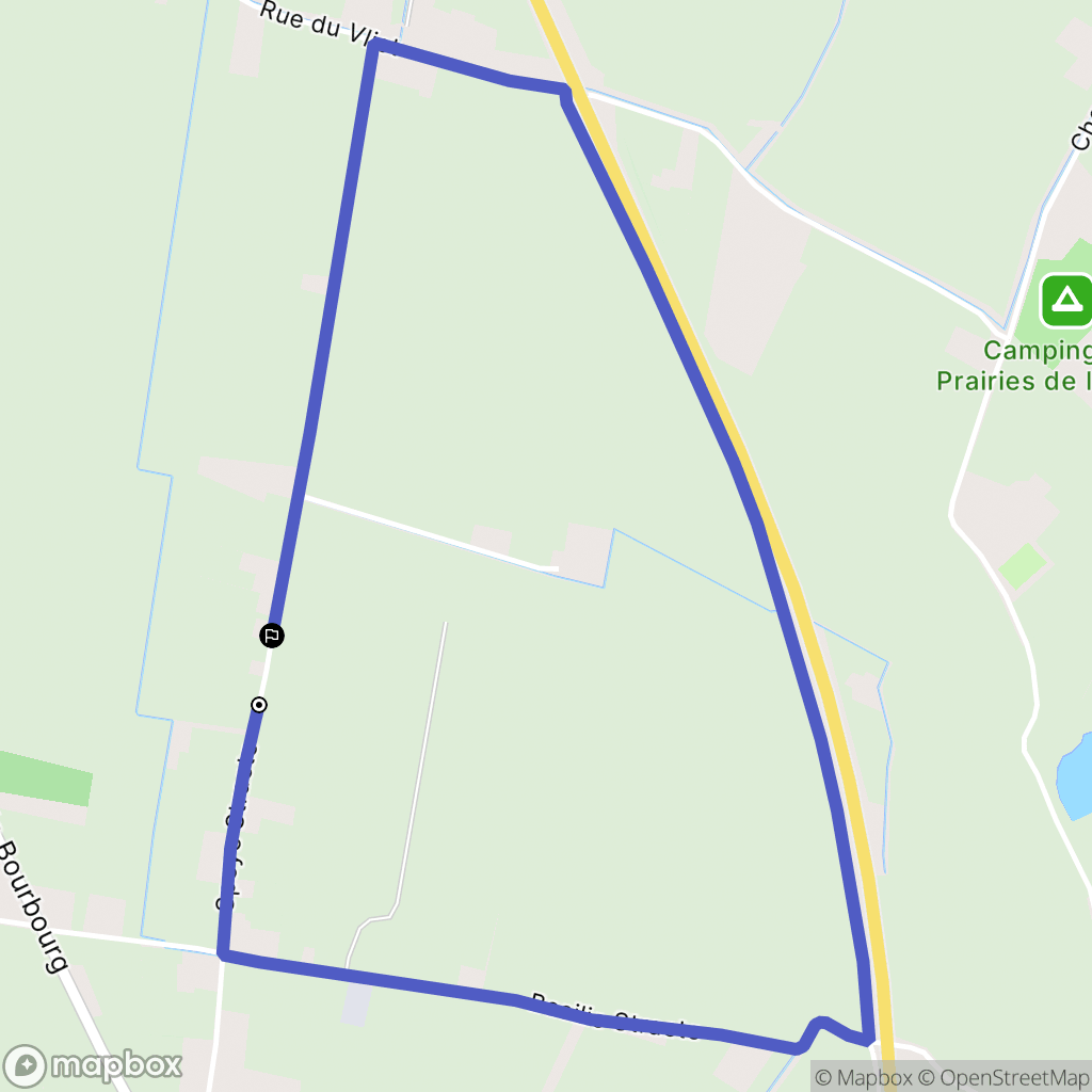 Cappelle-Brouck : carte du parcours de randonnée - France