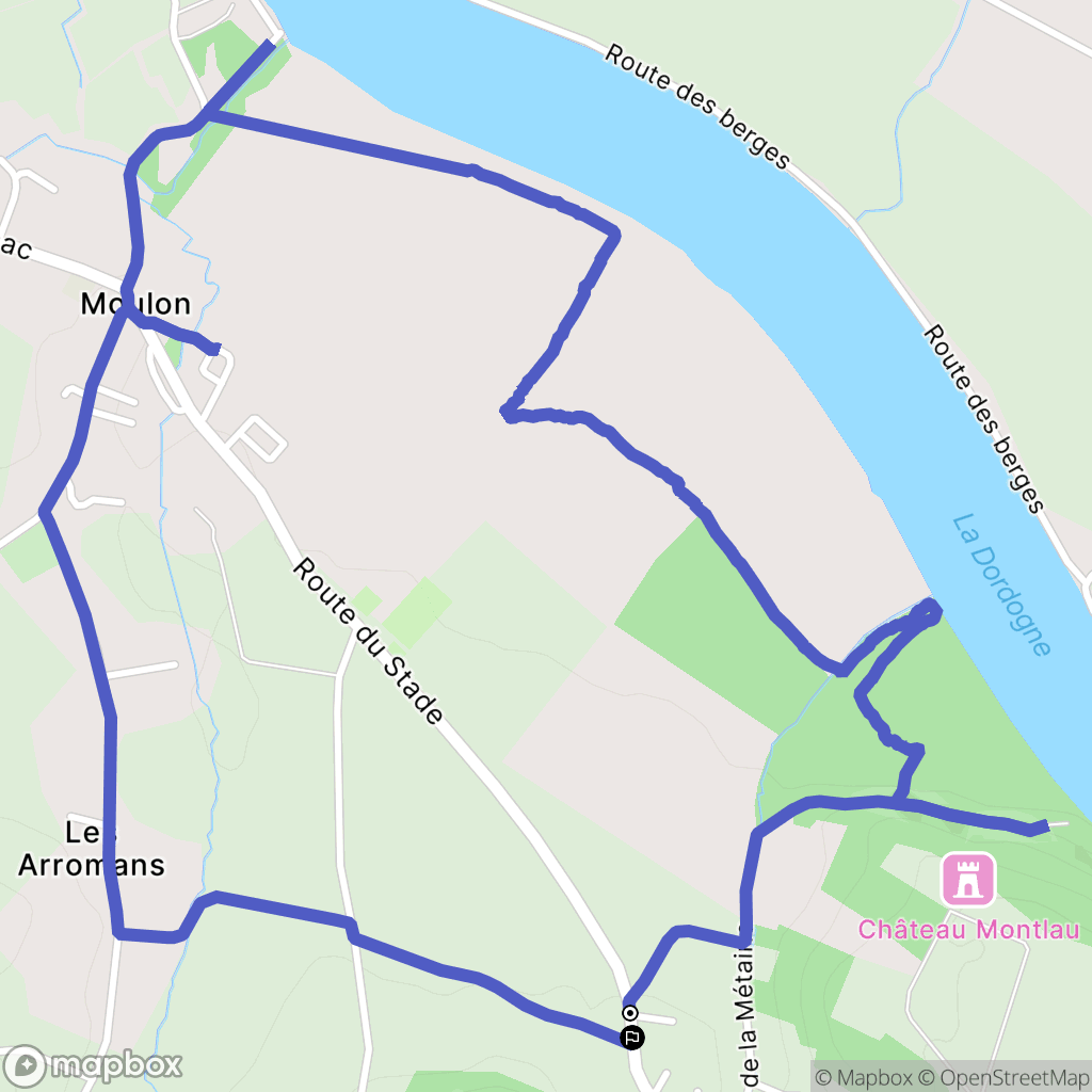 Moulon : carte du parcours de randonnée - France