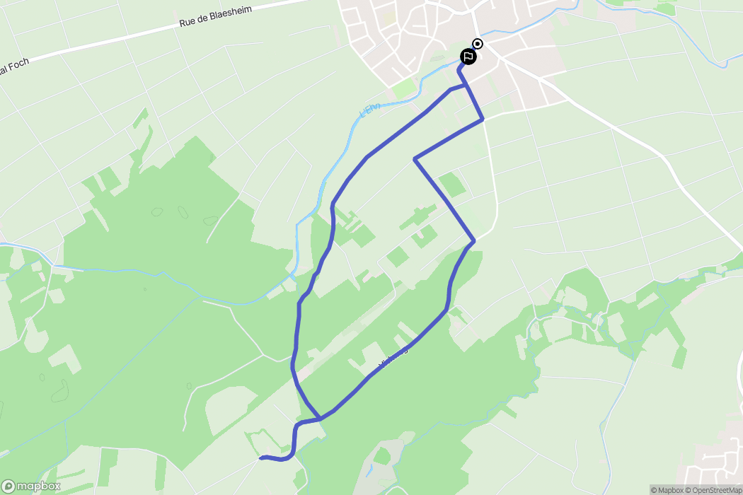 Geispolsheim : carte du parcours de randonnée - France