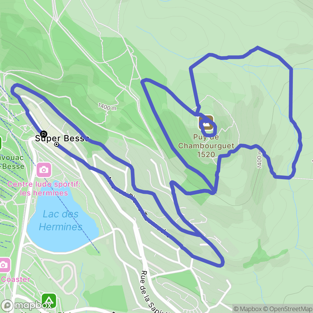 Besse-et-Saint-Anastaise : carte du parcours de randonnée - France