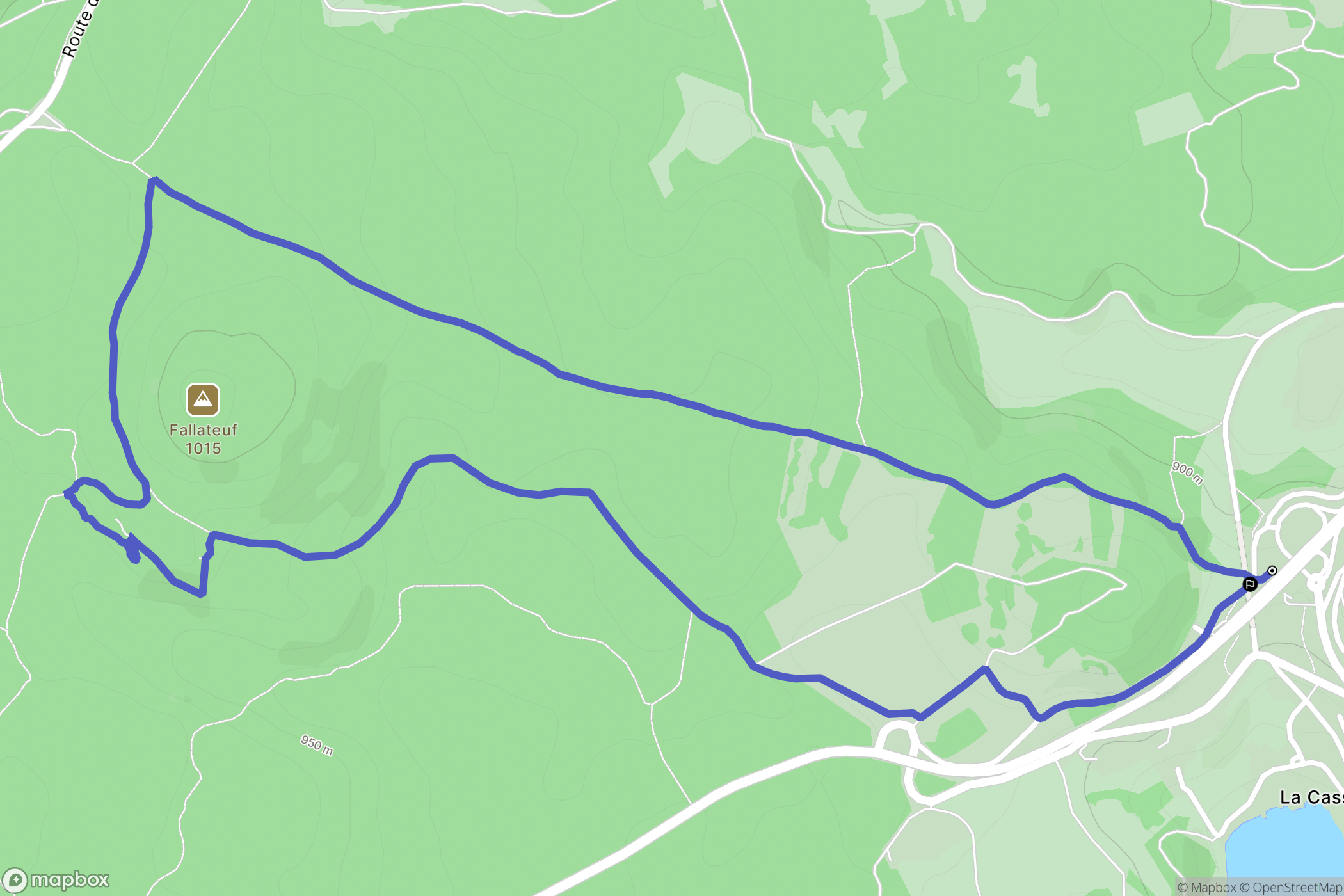 Aydat : carte du parcours de randonnée - France