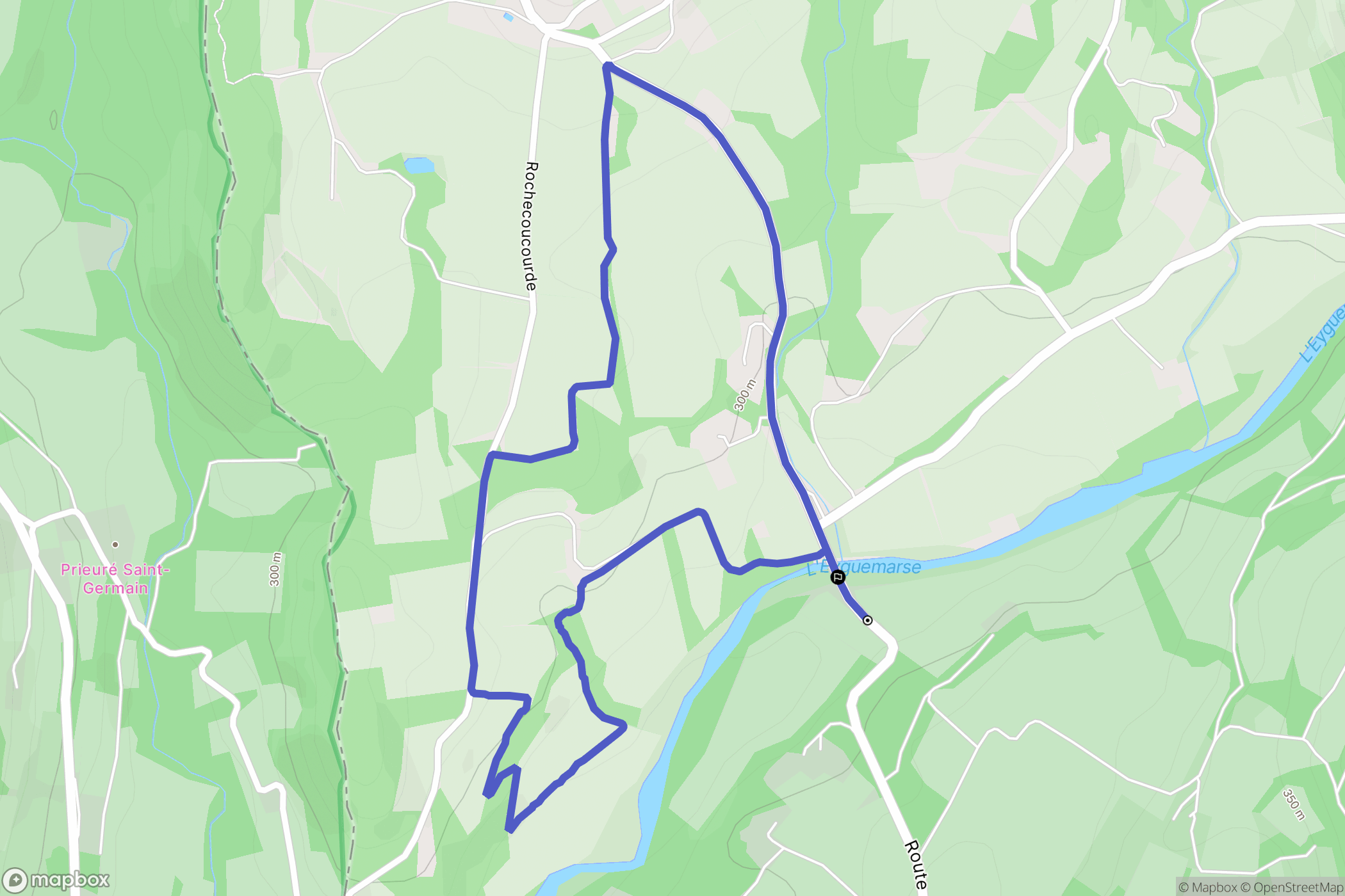 Mollans-sur-Ouvèze : carte du parcours de randonnée - France