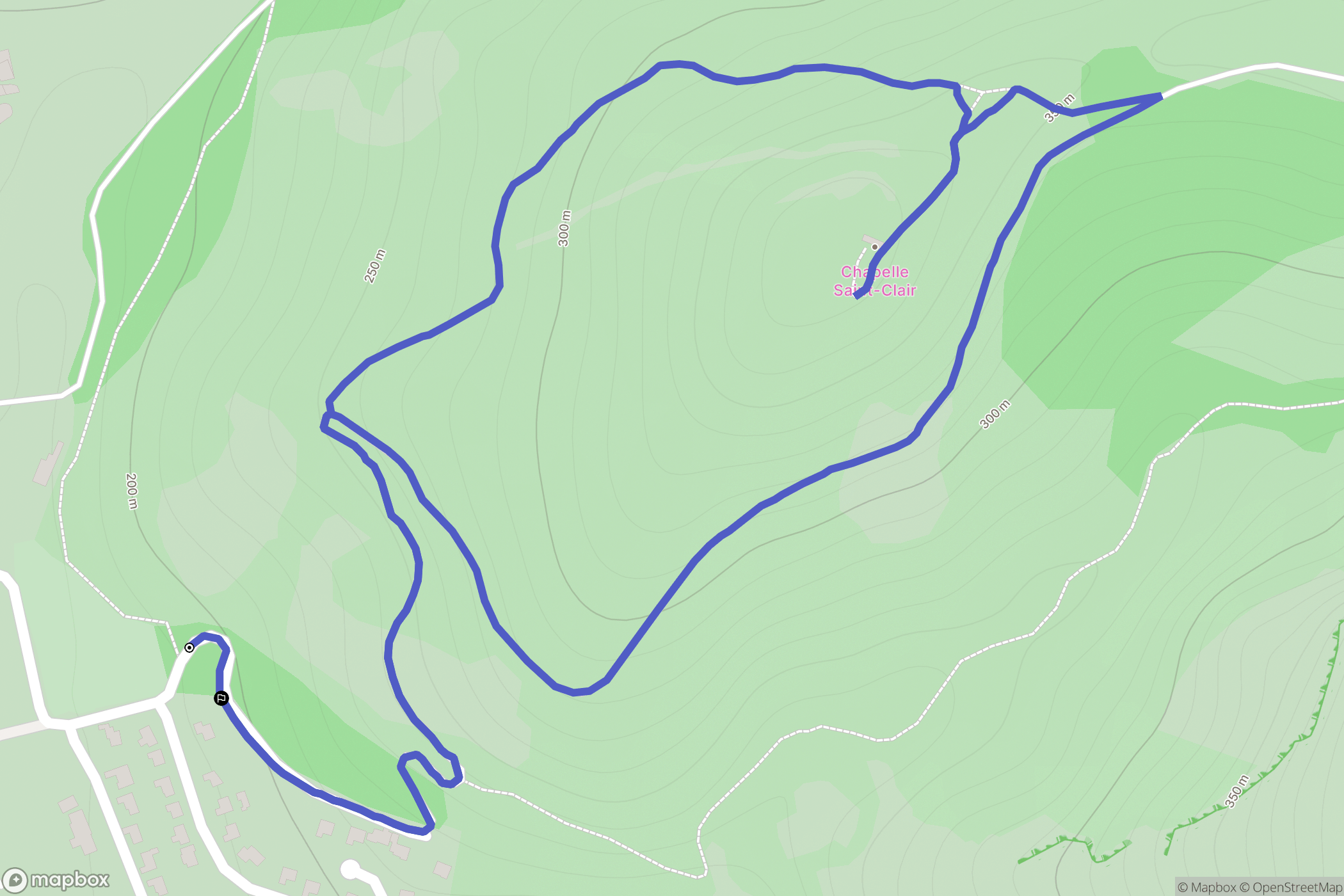 Gémenos : carte du parcours de randonnée - France