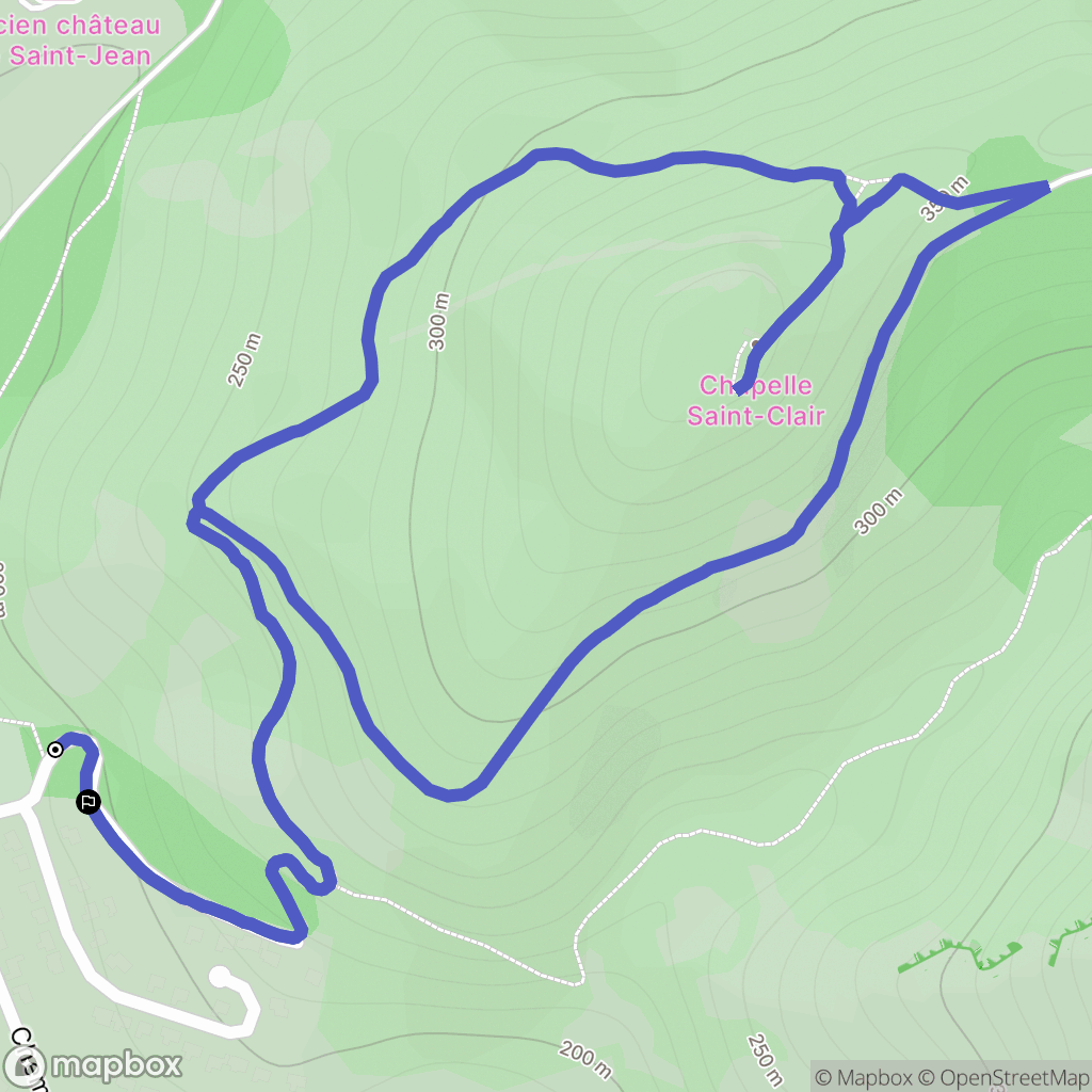 Gémenos : carte du parcours de randonnée - France