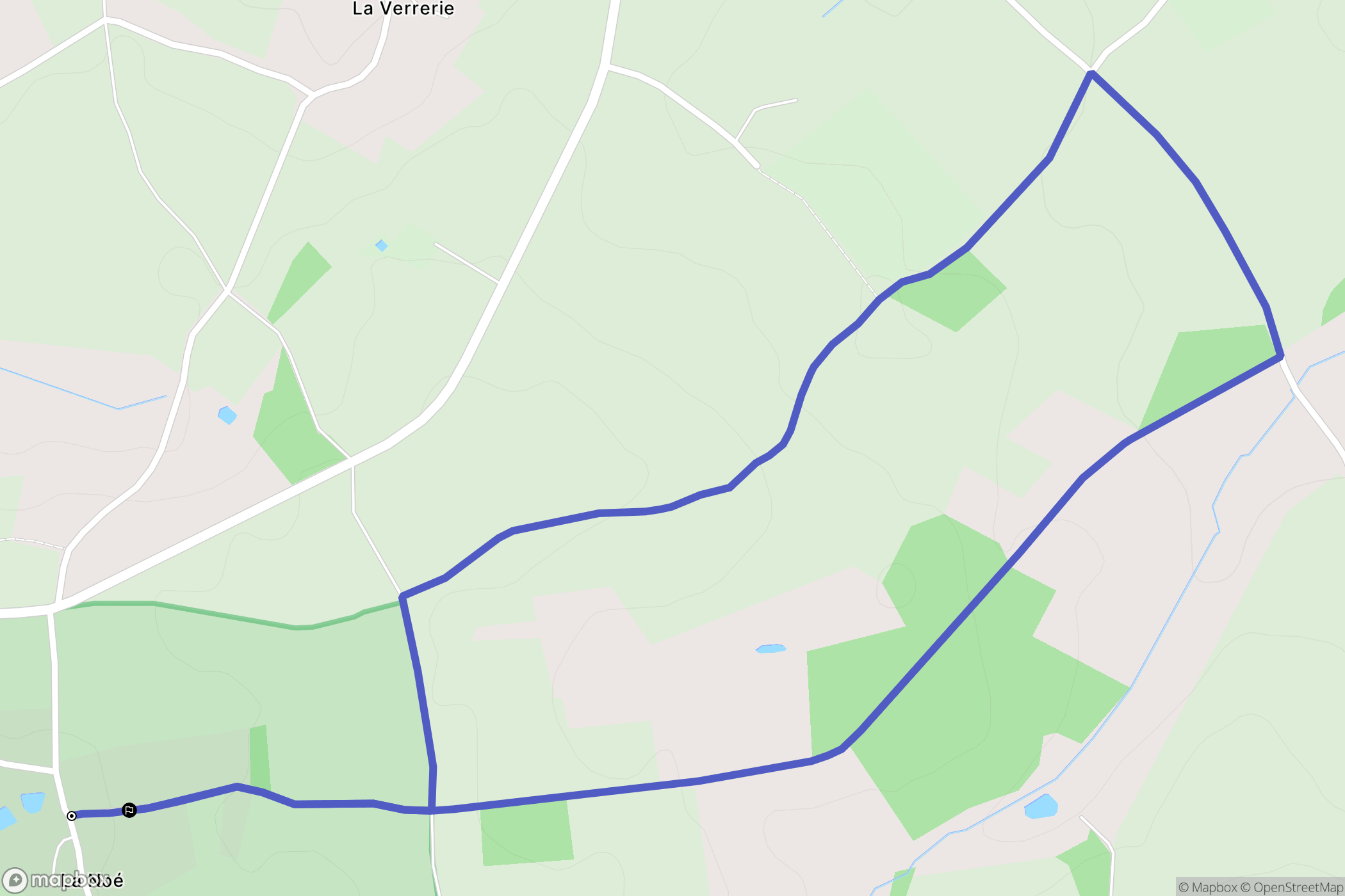 La Ferrière-aux-Étangs : carte du parcours de randonnée - France