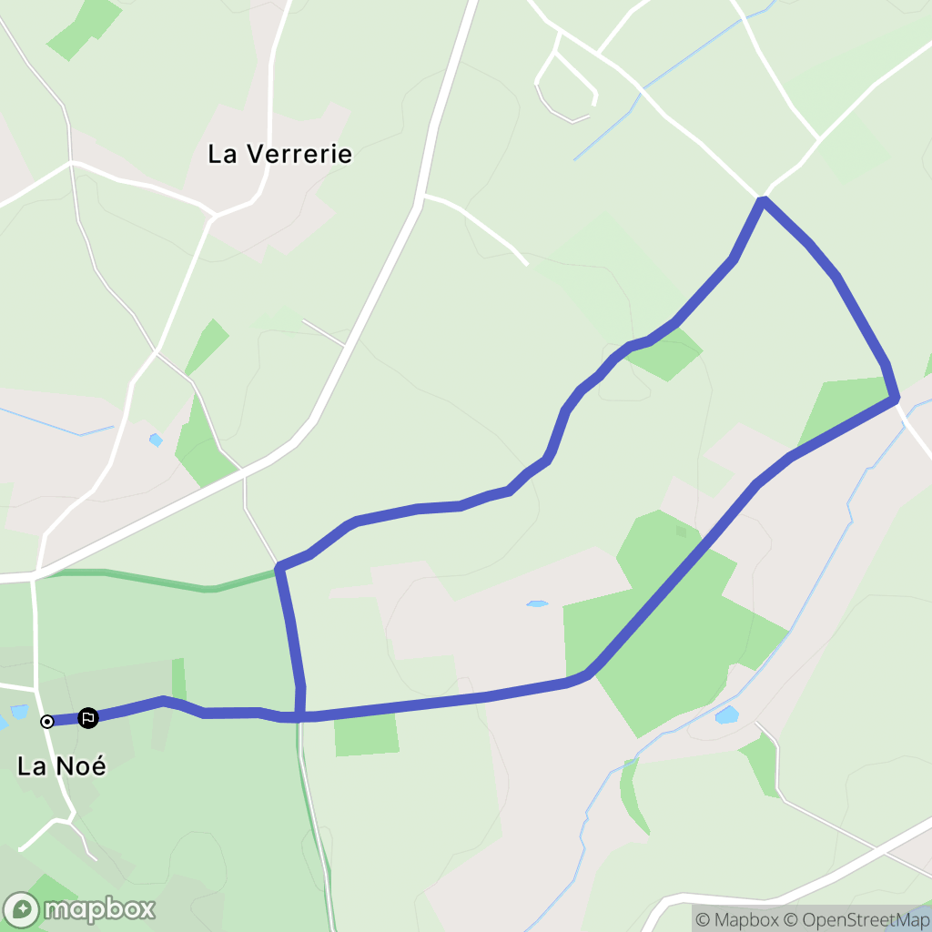 La Ferrière-aux-Étangs : carte du parcours de randonnée - France