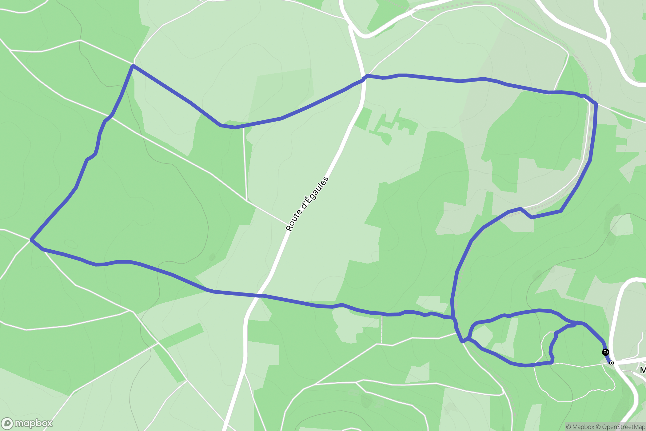 Sayat : carte du parcours de randonnée - France