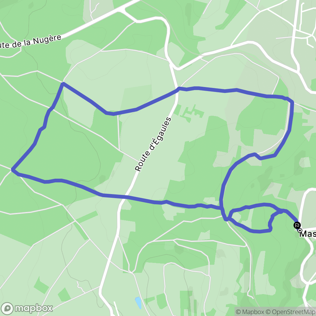 Sayat : carte du parcours de randonnée - France