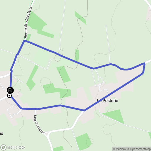 Cobrieux : carte du parcours de randonnée - France
