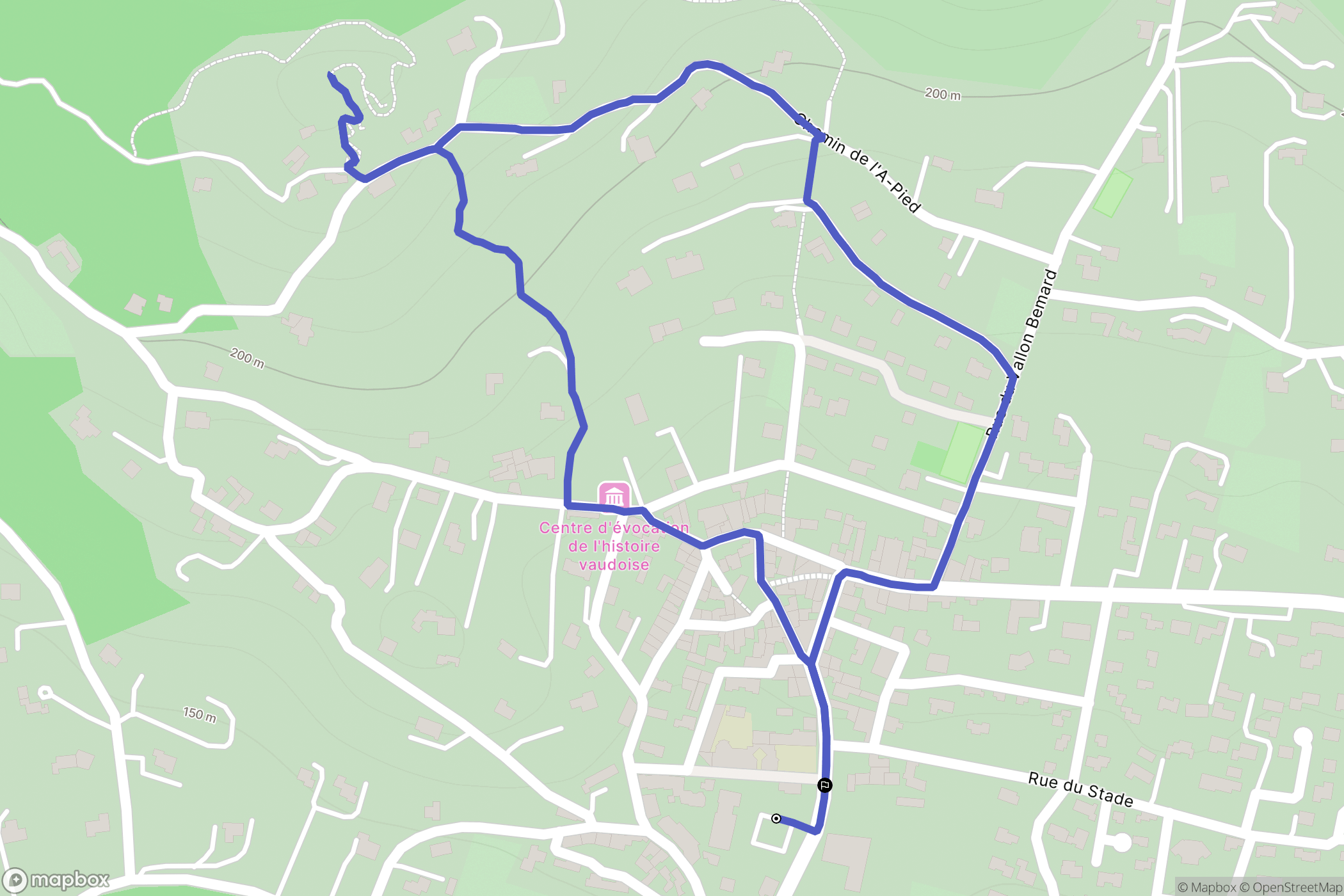 Mérindol : carte du parcours de randonnée - France