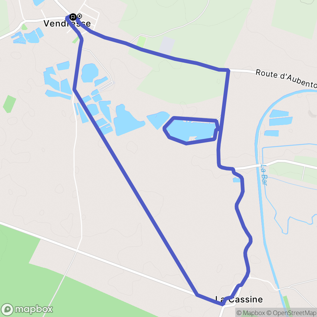 Vendresse : carte du parcours de randonnée - France