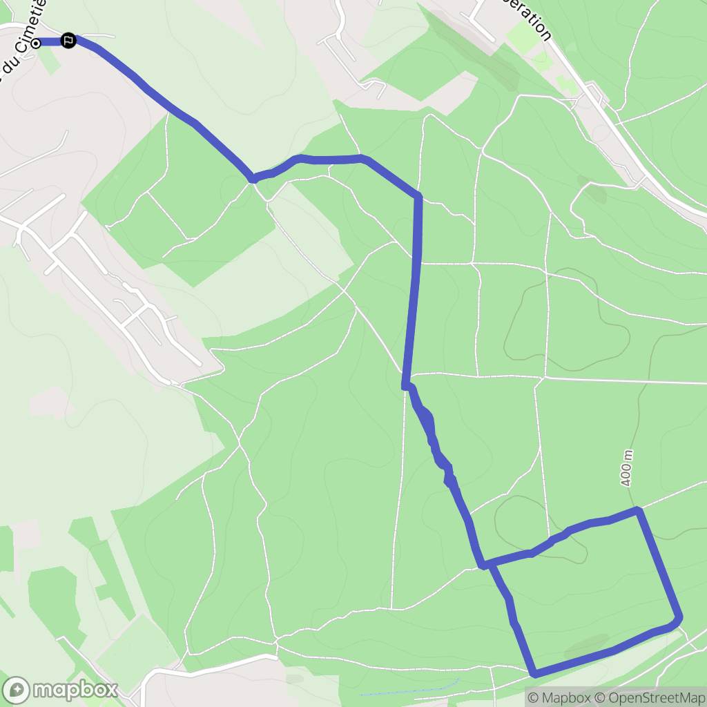 Taillecourt : carte du parcours de randonnée - France