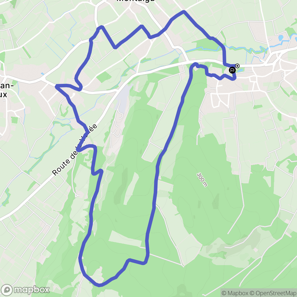 Mellecey : carte du parcours de randonnée - France