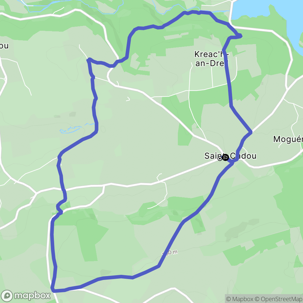 Sizun : carte du parcours de randonnée - France