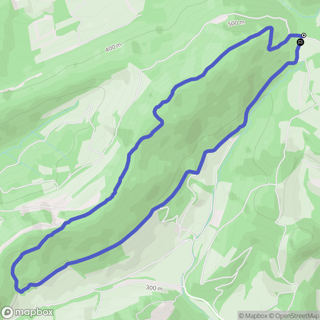 Suzette : carte du parcours de randonnée - France