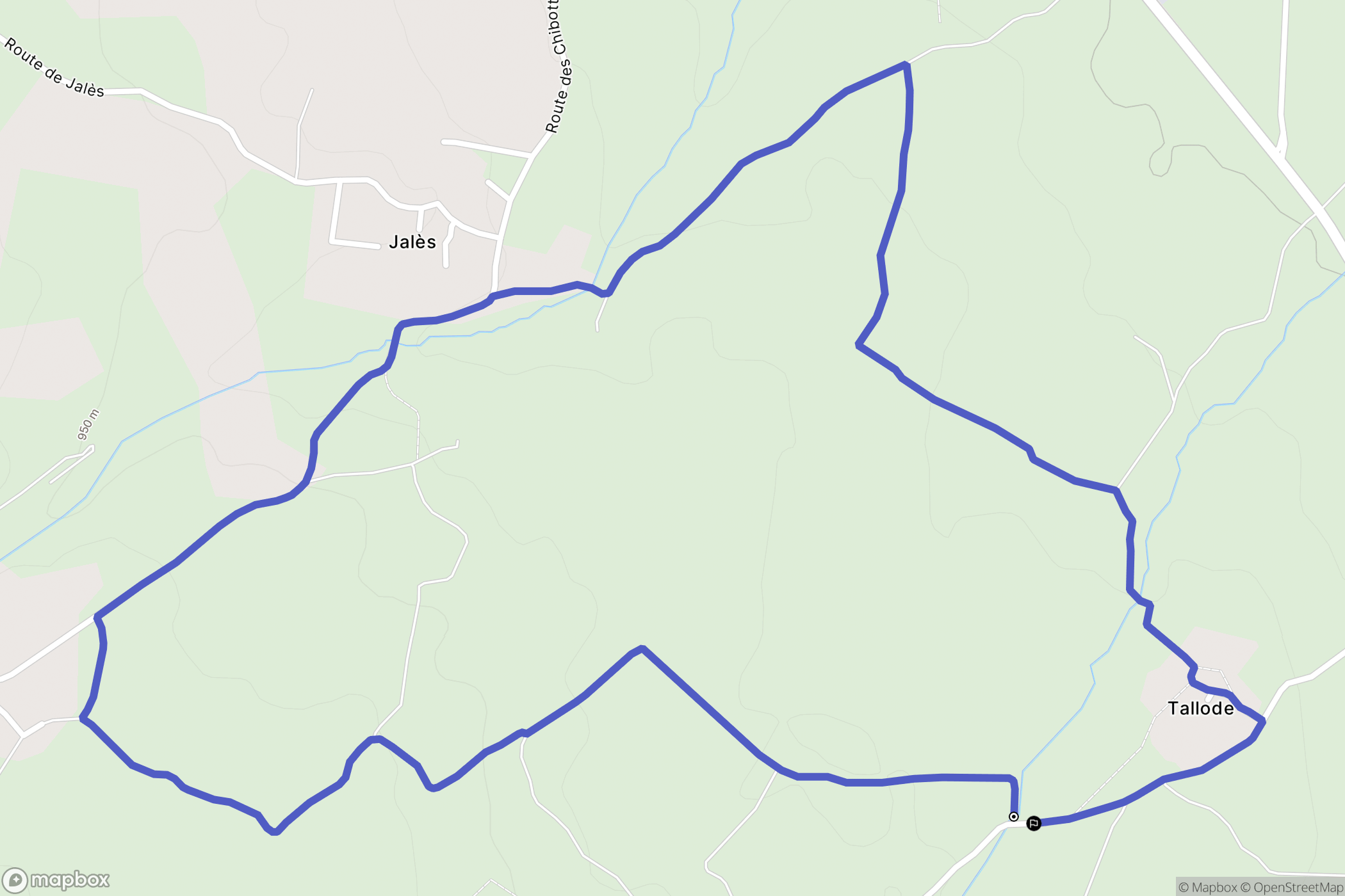 Saint-Christophe-sur-Dolaizon : carte du parcours de randonnée - France